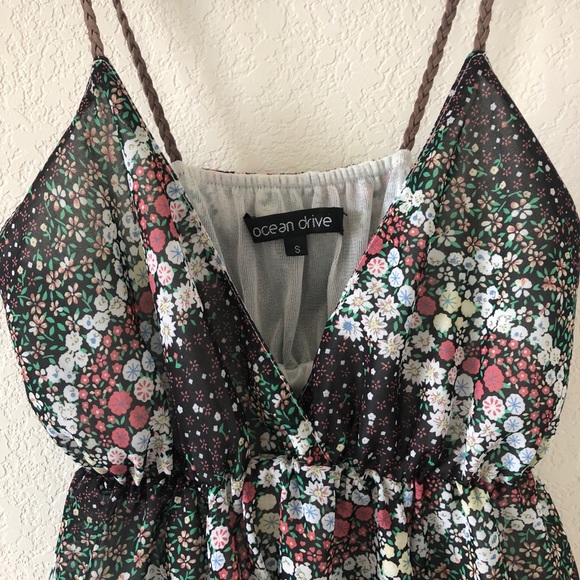 OCEAN DRIVE MULTICOLOR FLOWER SUNDRESS - Picture 3 of 8